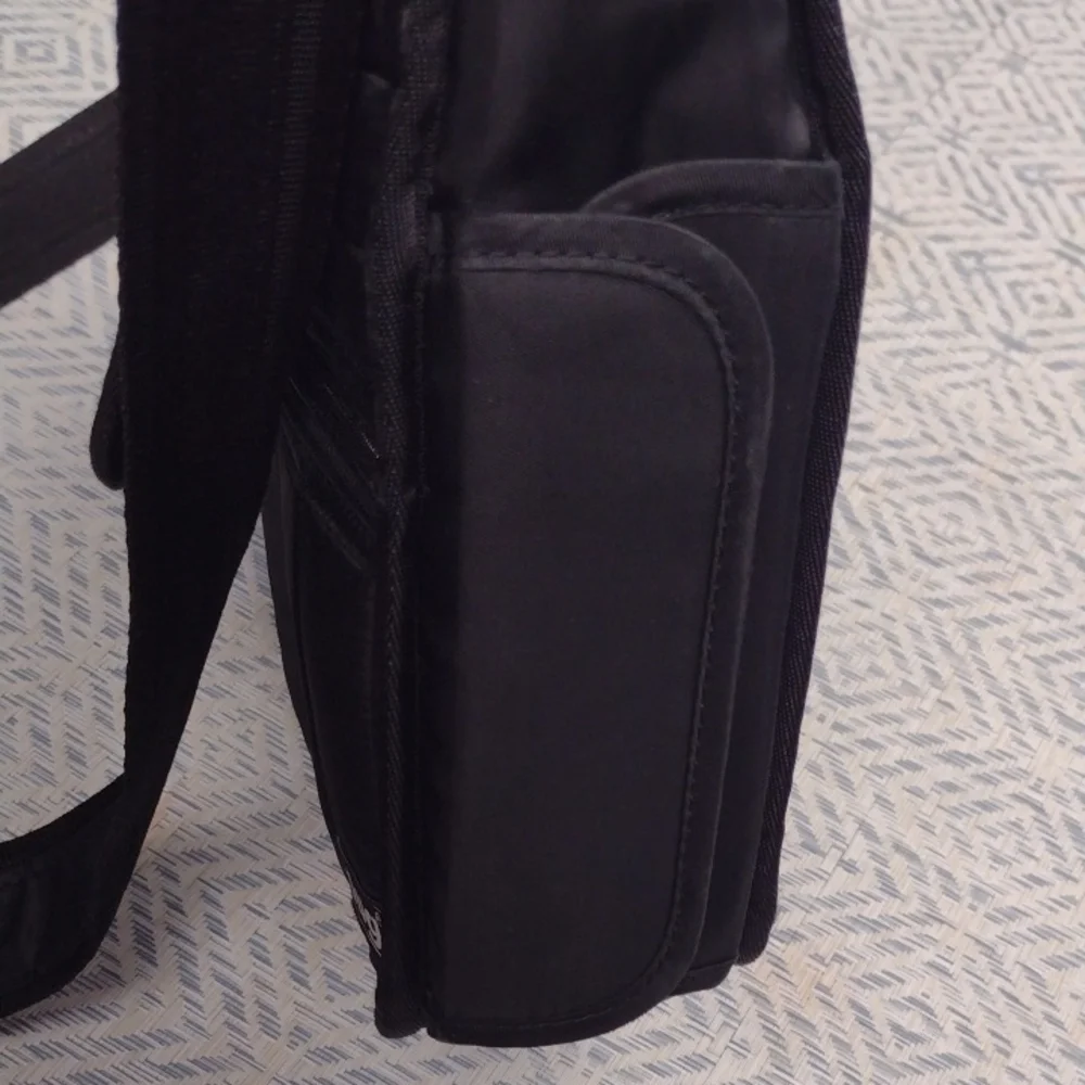 Lug Quilted Black Messenger Bag Crossbody